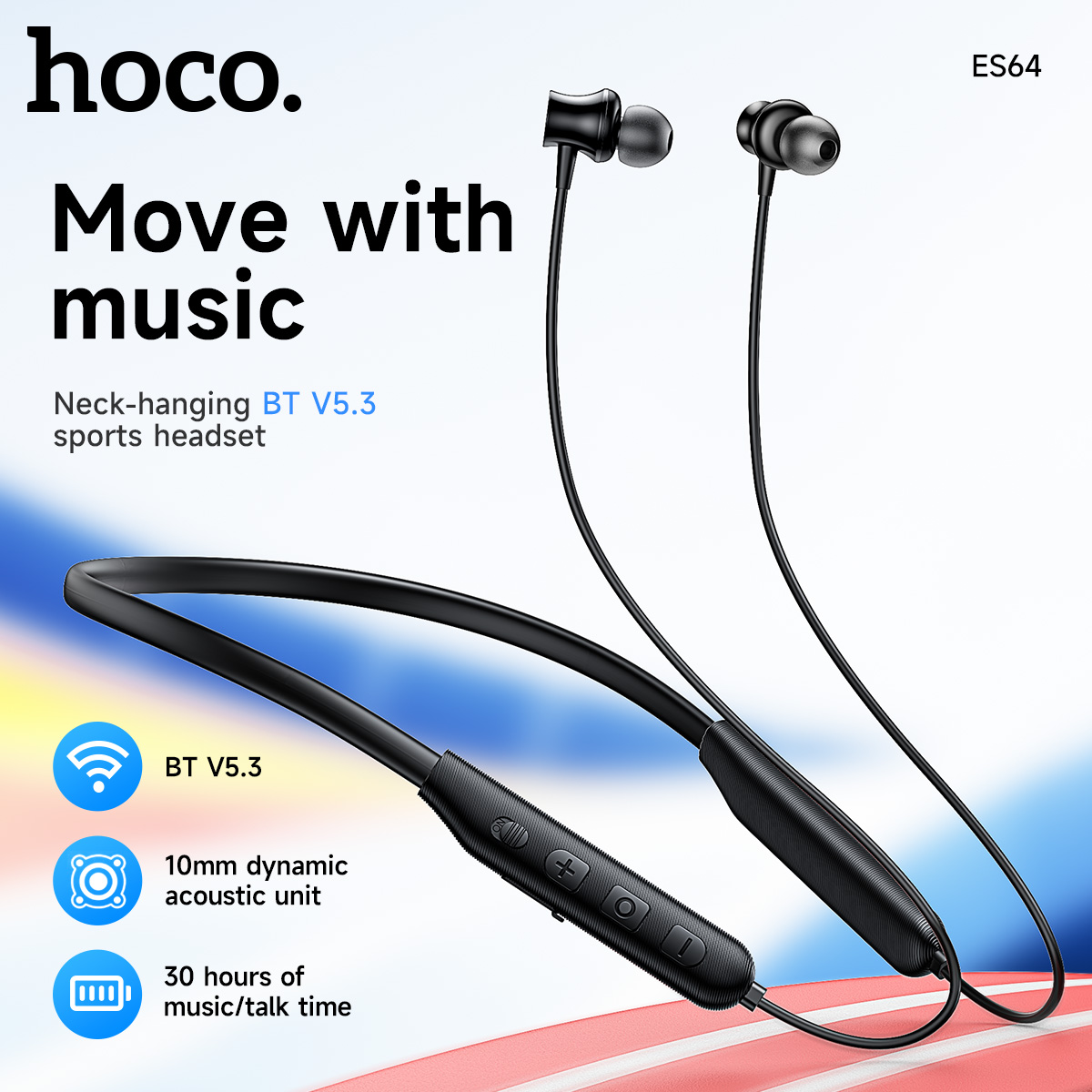 Magnetic Neckband Sports Earphones - HOCO шейный ремешок, беспроводные Bluetooth 5,3,