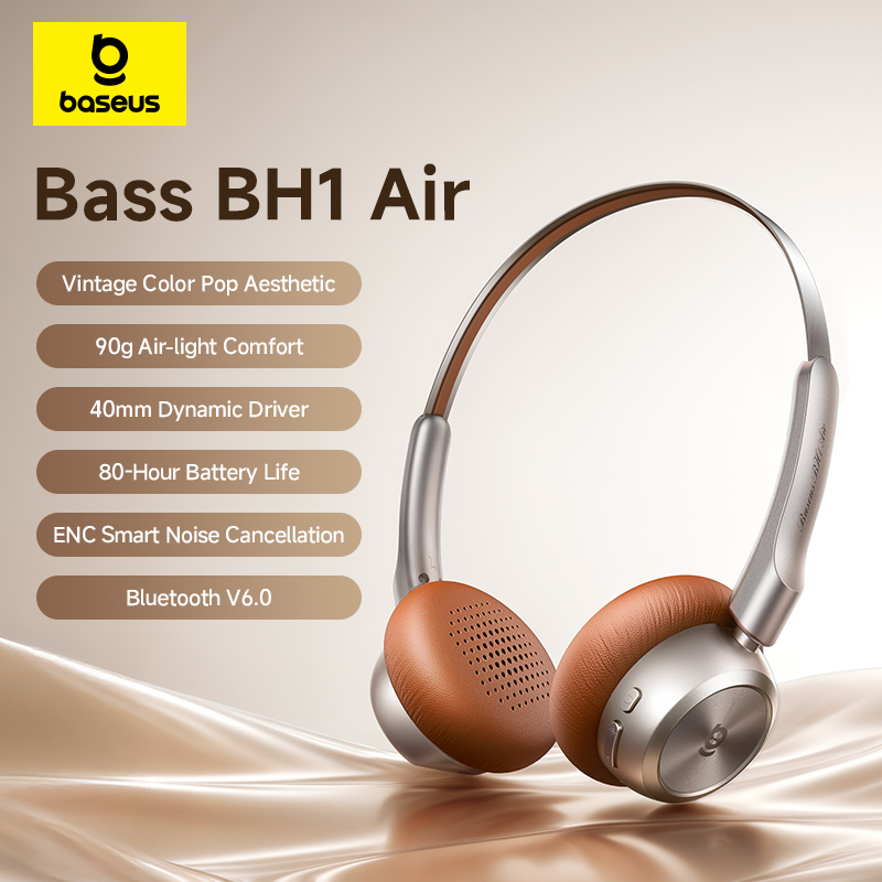 Anc Wireless Over Ear Headphones - Беспроводные наушники Baseus BH1 Air с