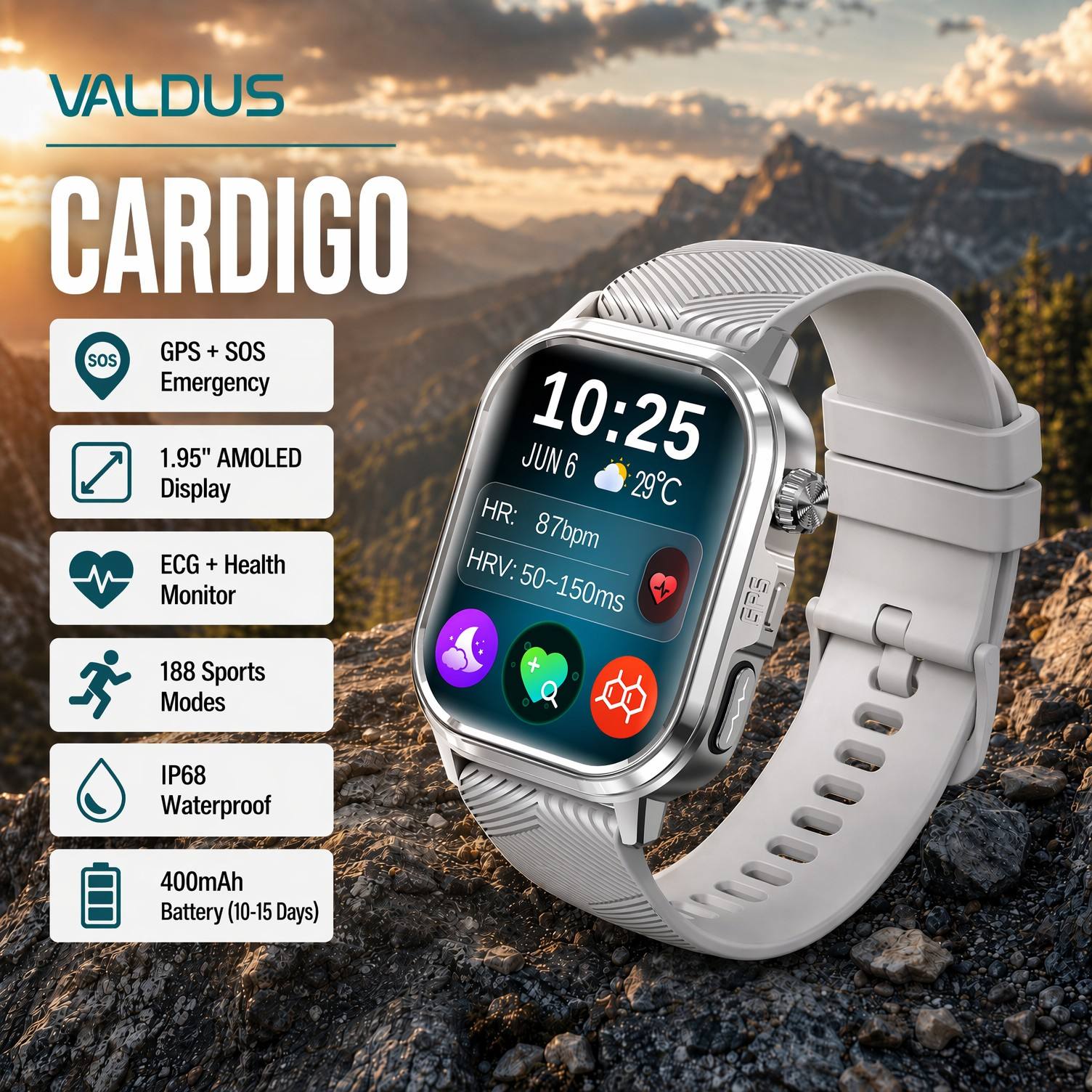 Smartwatches - Умные часы VALDUS CARDIGO для мужчин