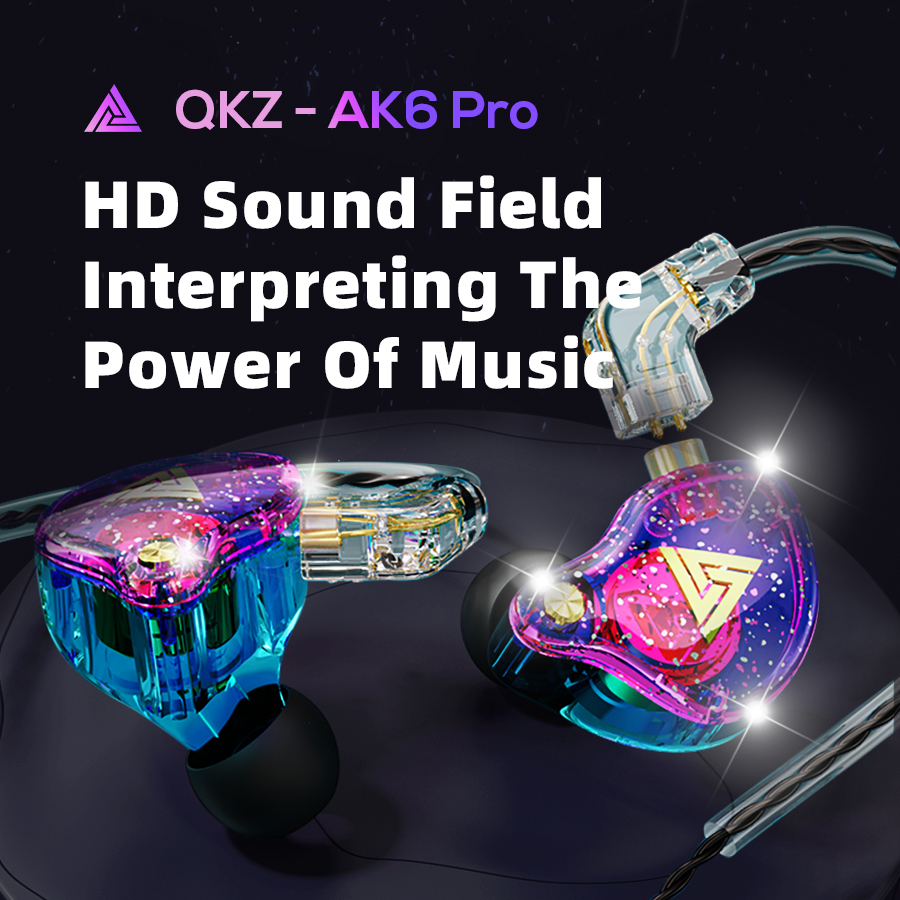 In Ear Monitors For Singers - Наушники QKZ AK6 PRO проводные HiFi,