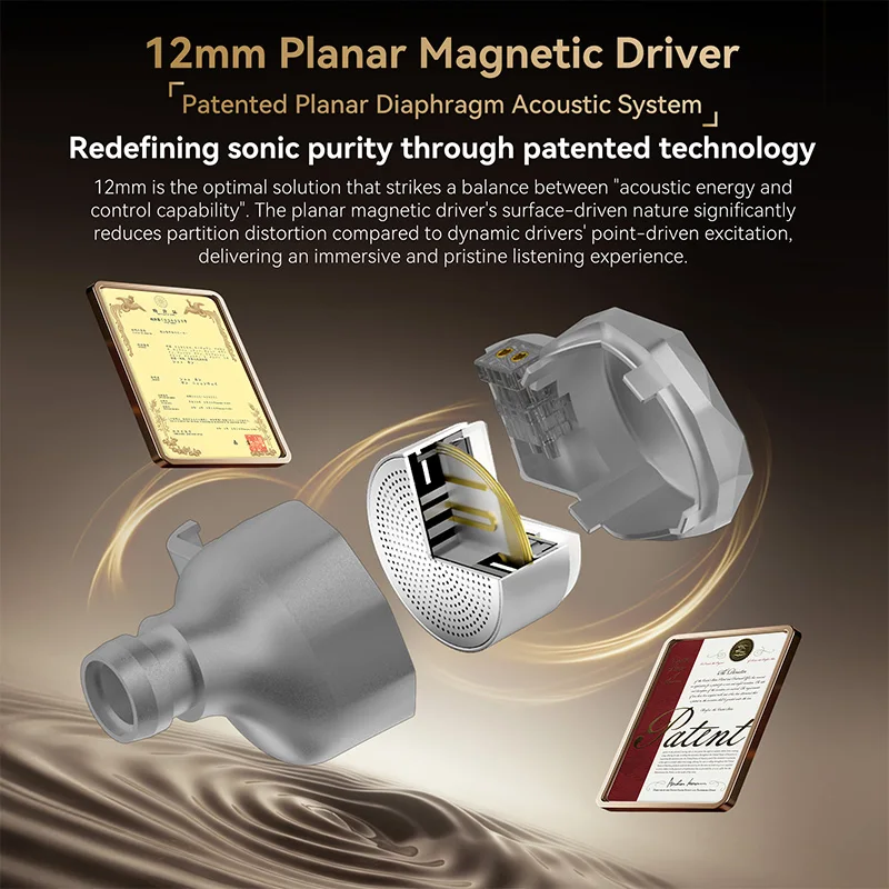 Planar Magnetic Iem Earphones - KBEAR TRI KongTong I2 – беспроводные