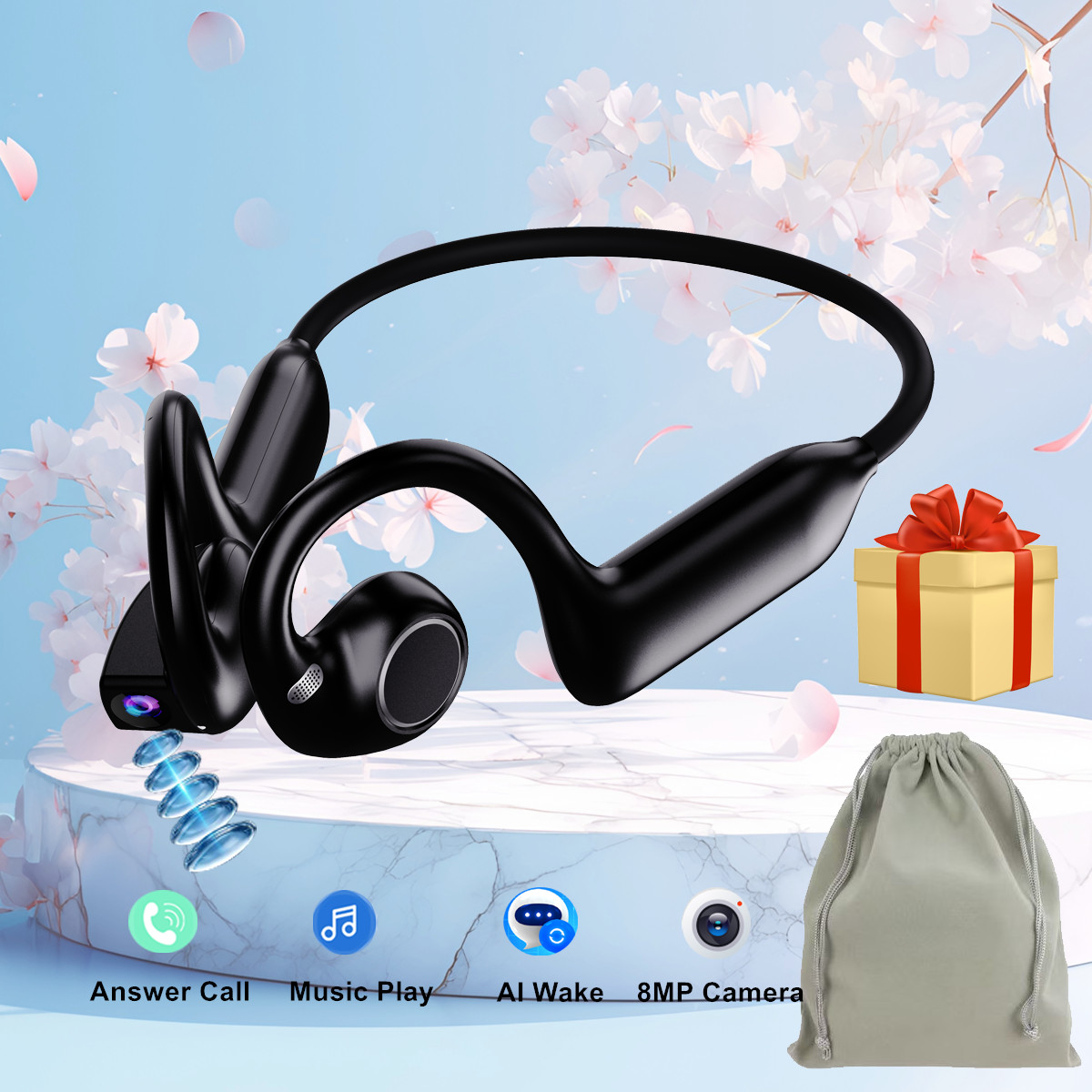 Новые умные наушники с костной – обзор и цена Bone Conduction Running Headphones