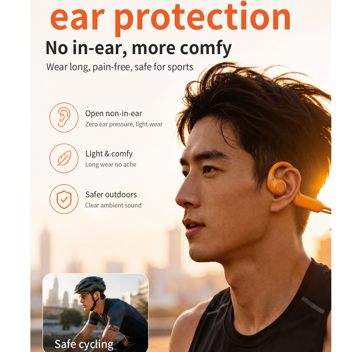 Новые умные наушники с костной – обзор и цена Bone Conduction Running Headphones