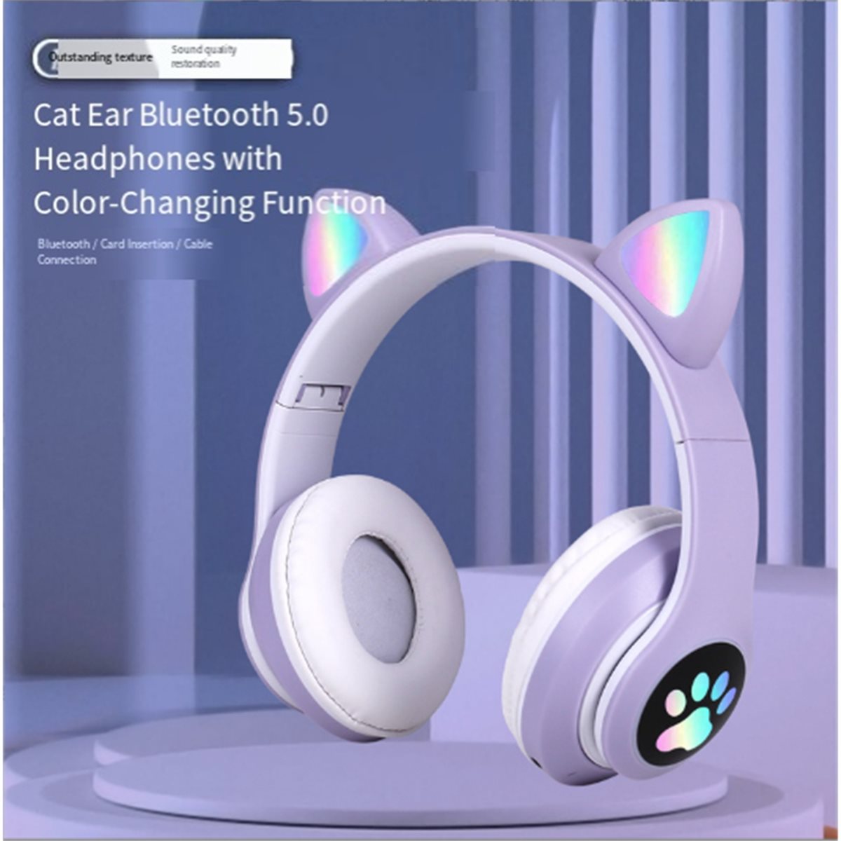 DT[Набор] D1585 – милые беспро – обзор и цена Cat Ear Bluetooth Headset Led
