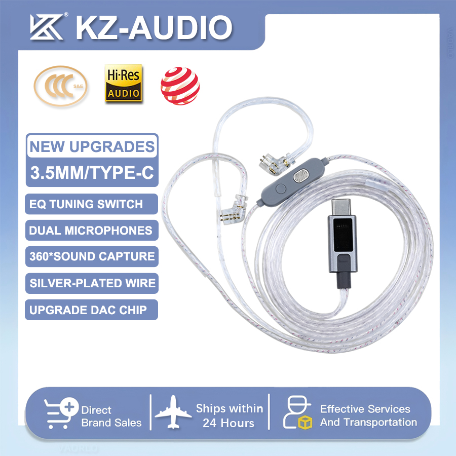 Кабель для наушников KZ M2 с д – обзор и цена Type C Wired Earphones With Mic